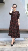 Spring and Autumn's new fashionable and trendy waist-cinching dress details Picture